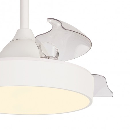 Ventilador LED aspas desplegables Alaska Mini CCT Dim (45W)