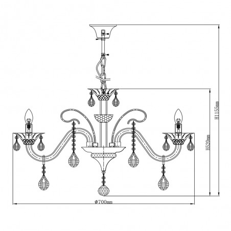 Lustre Dunja (6 Lumieres)