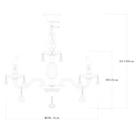 Lustre Melissa (6 Lumieres)
