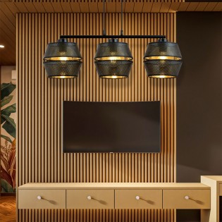 Lampe de plafond Venice Noir (3 lumieres)