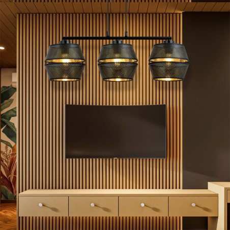 Lampe de plafond Venice Noir (3 lumieres)