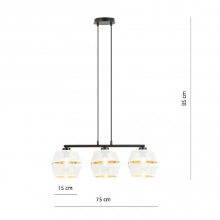 Lampe de plafond Venice Blanc (3 lumieres)
