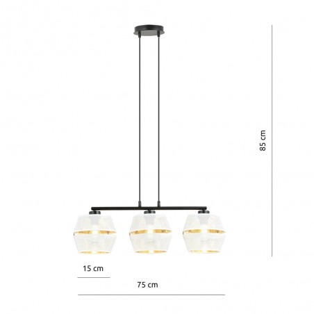 Lampe de plafond Venice Blanc (3 lumieres)