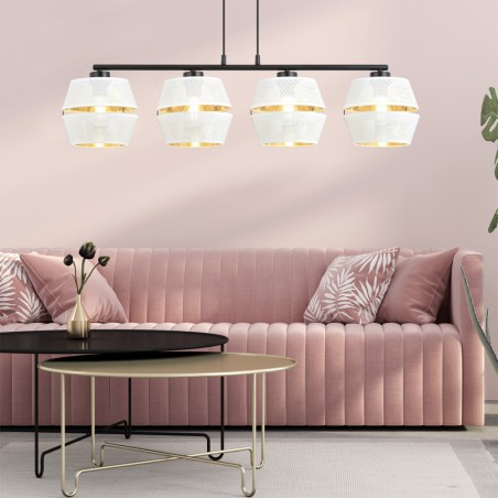 Lampe de plafond Venice Blanc (4 lumieres)