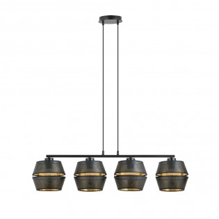 Lampe de plafond Venice Noir (4 lumieres)
