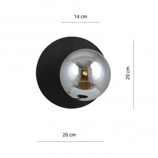 Applique Murale Zero Noir Graphite