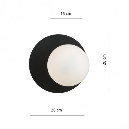 Applique Murale Zero Noir Opal