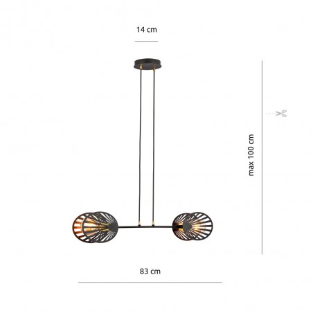 Lampe de plafond Bahia (2 lumieres)