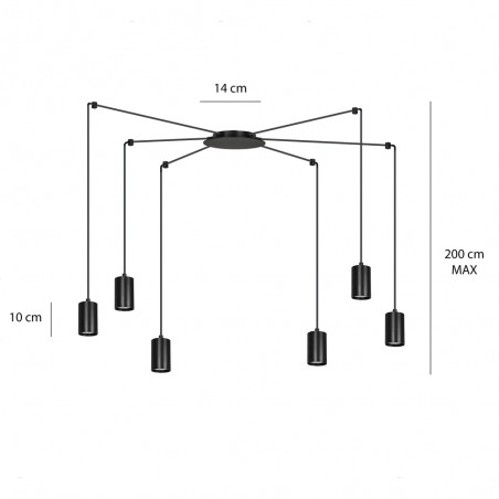 Lampe de plafond Finder (6 lumieres)