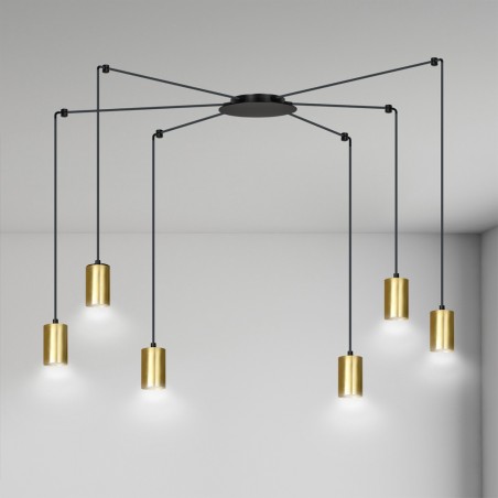 Lampe de plafond Finder Or (6 lumieres)