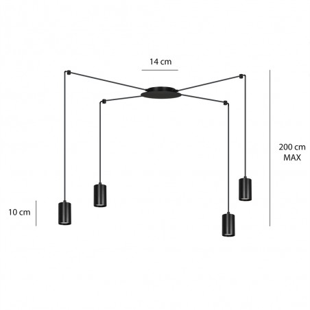Lampe de plafond Finder (4 lumieres)