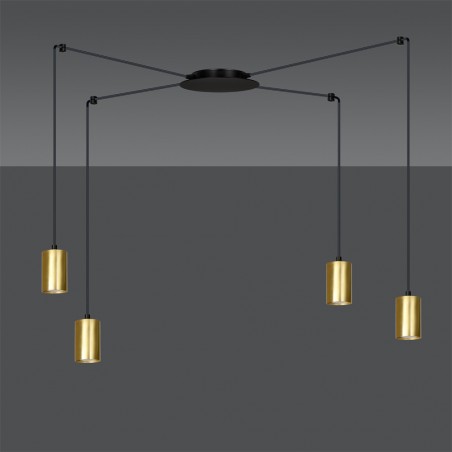 Lampe de plafond Finder Or (4 lumieres)