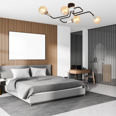 Plafonnier Vender Argent (4 lumieres)