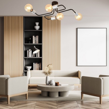 Plafonnier Vender Argent (4 lumieres)