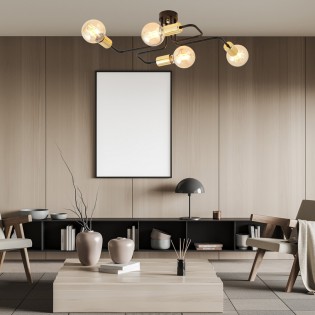 Plafonnier Vender Or (4 lumieres)