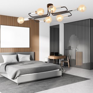 Plafonnier Vender Argent (6 lumieres)