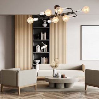 Plafonnier Vender Argent (6 lumieres)