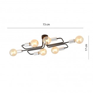 Plafonnier Vender Argent (6 lumieres)