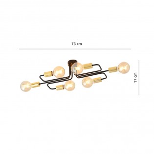 Plafonnier Vender Or (6 lumieres)