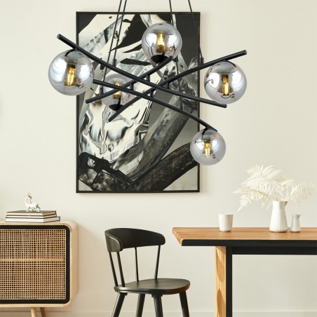 Lampe de plafond Lotra Graphite (5 lumieres)