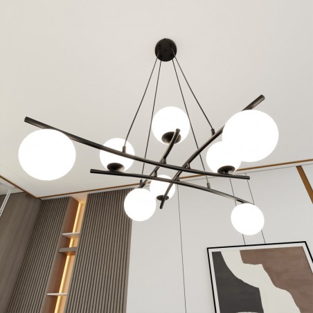 Lampe de plafond Lotra Opal (8 lumieres)