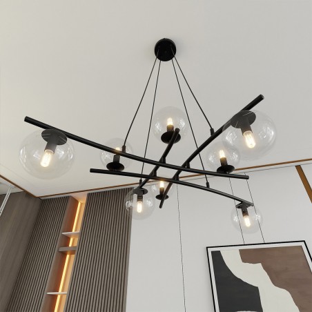 Lampe de plafond Lotra Transparent (8 lumieres)