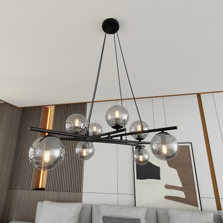 Lampe de plafond Lotra Graphite (8 lumieres)