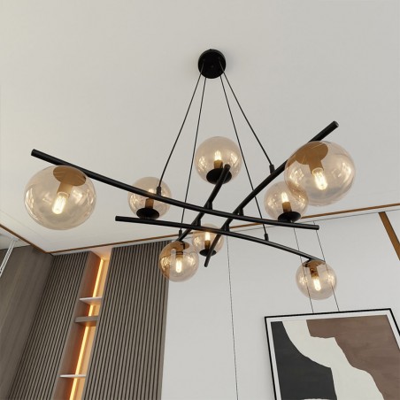 Lampe de plafond Lotra Ambre (8 lumieres)
