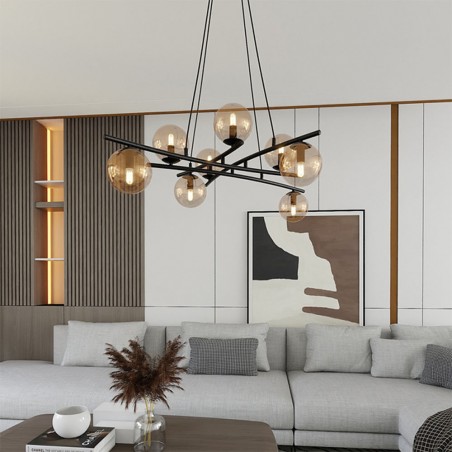 Lampe de plafond Lotra Ambre (8 lumieres)