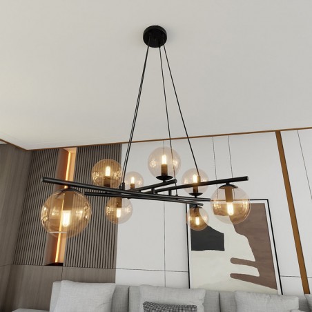 Lampe de plafond Lotra Ambre (8 lumieres)