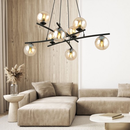 Lampe de plafond Lotra Ambre (8 lumieres)