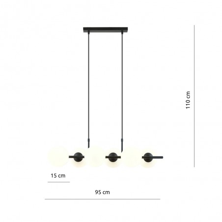 Lampe de suspension Armaro Opale (6 lumieres)