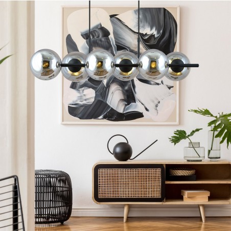 Lampe de suspension Armaro Graphite (6 lumieres)