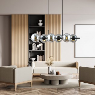 Lampe de suspension Armaro Graphite (6 lumieres)