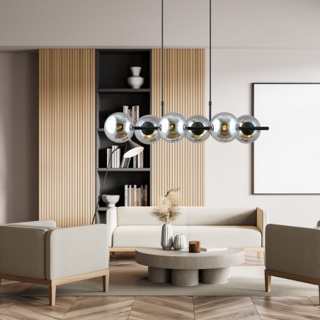 Lampe de suspension Armaro Graphite (6 lumieres)