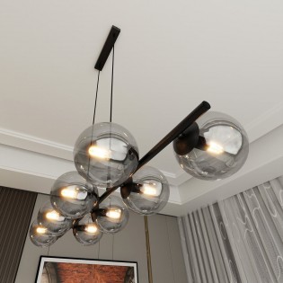 Lampe de suspension Armaro Graphite (8 lumieres)