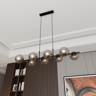 Lampe de suspension Armaro Graphite (8 lumieres)