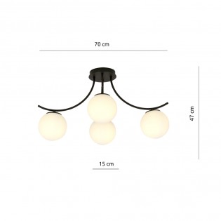 Plafonnier Barino Opal (4 lumieres)
