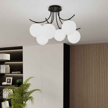Plafonnier Barino Opal (6 lumieres)