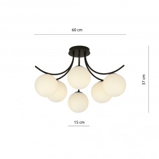 Plafonnier Barino Opal (6 lumieres)
