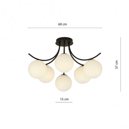 Plafonnier Barino Opal (6 lumieres)