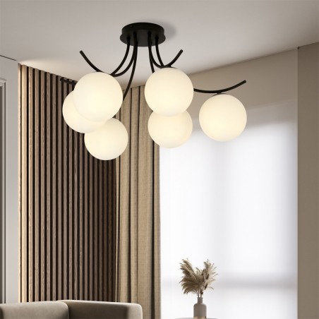 Plafonnier Barino Opal (6 lumieres)