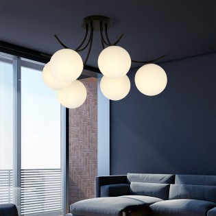 Plafonnier Barino Opal (6 lumieres)