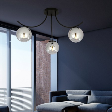 Plafonnier Barino Graphite (3 lumieres)