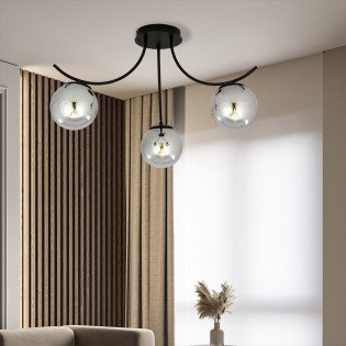 Plafonnier Barino Graphite (3 lumieres)