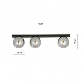 Plafonnier Enca Graphite (3 lumieres)