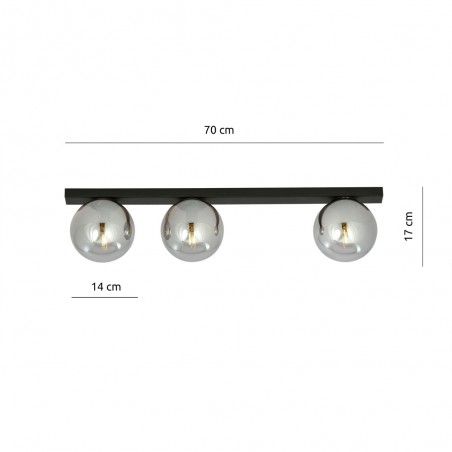 Plafonnier Enca Graphite (3 lumieres)