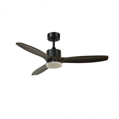 Ventilateur de plafond LED Nare Noir+Bois CCT (22W)