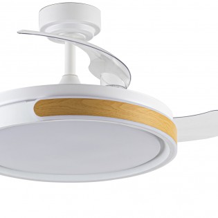 Ventilateur LED pales pliantes Nemi CCT Dim (72W)
