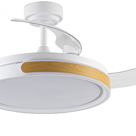 Ventilateur LED pales pliantes Nemi CCT Dim (72W)